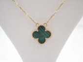 MALACHITE AND FOURTEEN KARAT G