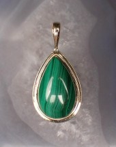 MALACHITE AND FOURTEEN KARAT G