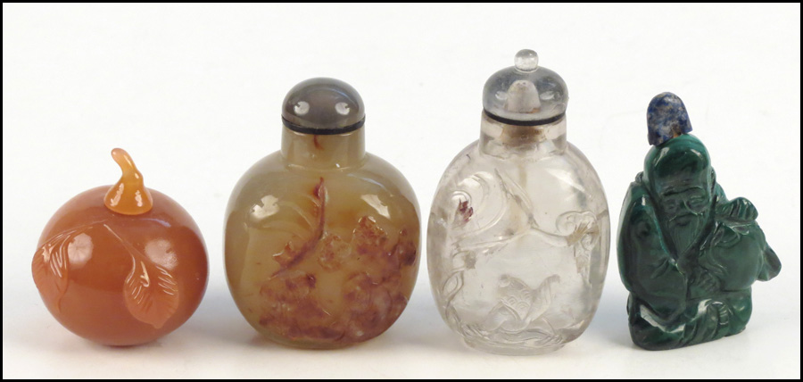 MALACHITE AND LAPIS SNUFF BOTTLE.