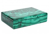 MALACHITE AND MARBLE LIDDED CA