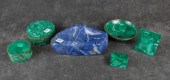 MALACHITE DESK SET AND A SODAL