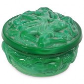MALACHITE GLASS NYMPHS LIDDED