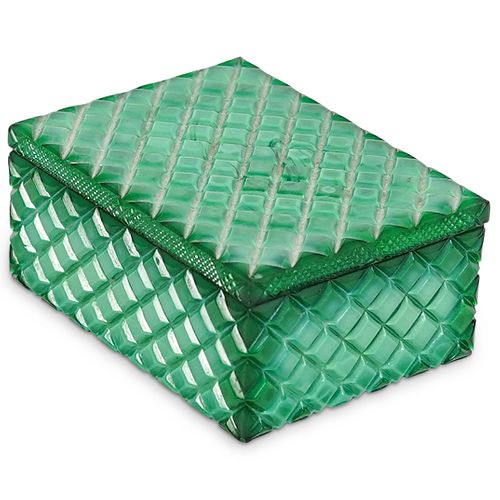 MALACHITE GLASS RECTANGULAR JEWELRY