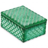MALACHITE GLASS RECTANGULAR JE
