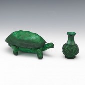MALACHITE GLASS, TURTLE FORM B