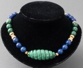 MALACHITE & LAPIS CARVED & BEA