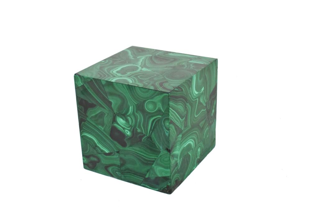 MALACHITE TESSELATED DESK CUBE, 4