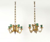 MALACHITE VENEERED BRONZE CHAN