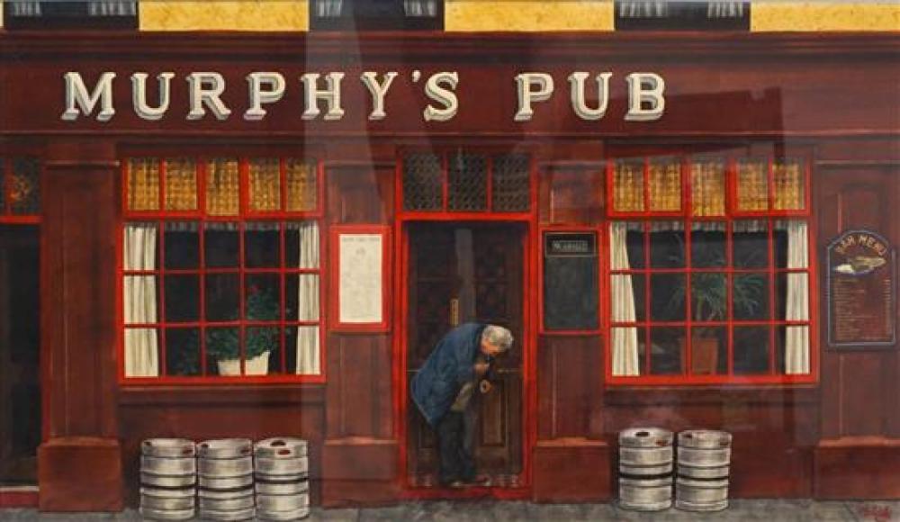 MALADY, MURPHY'S PUB, WATERCOLOR ON