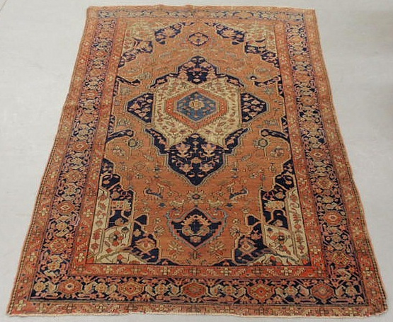 Malayar Sarouk oriental carpet rose