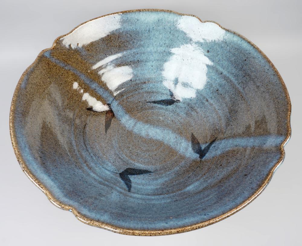 MALCOLM WRIGHT STONEWARE LARGE BOWL