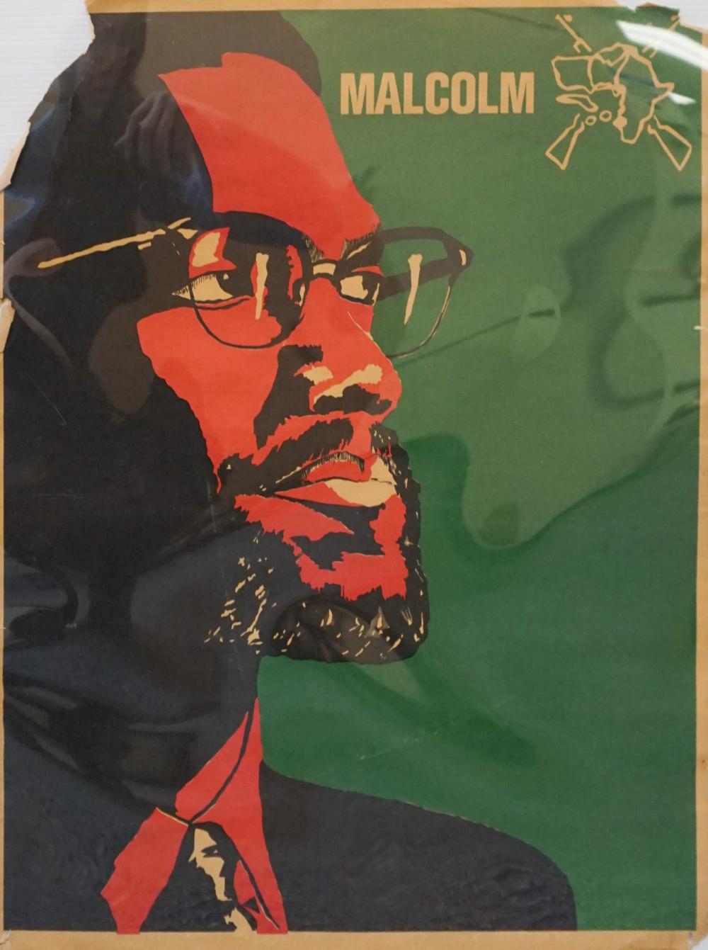 MALCOLM X COLOR POSTER, SHEET SIZE:
