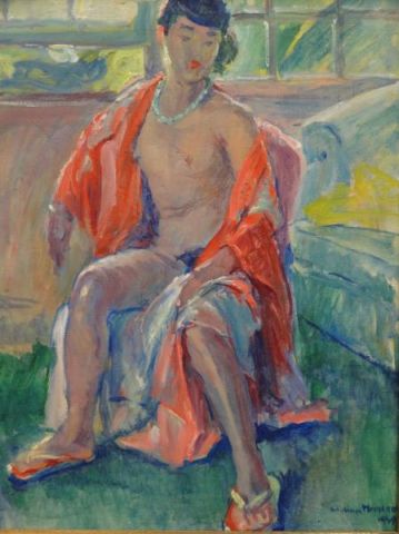 MALHERBE William. 1949 O/C Seated
