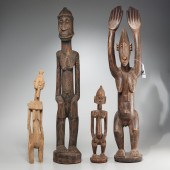 MALI REGION, (4) CARVED WOOD F