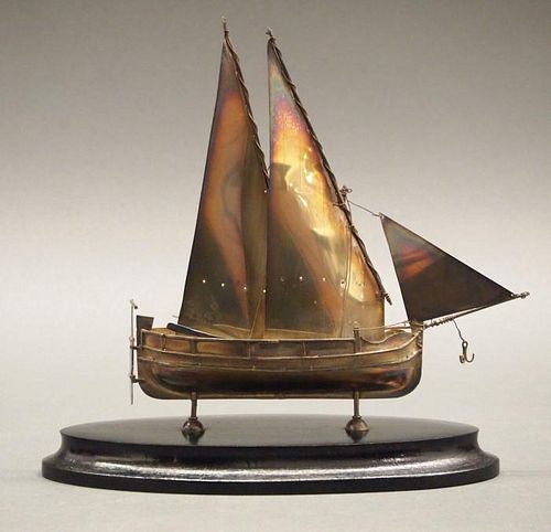 MALTESE SILVER SAILBOATA 20th