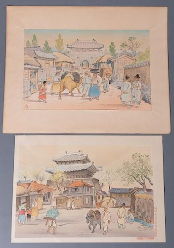 MAMORU HIYOSHI WOODBLOCK PRINTS,