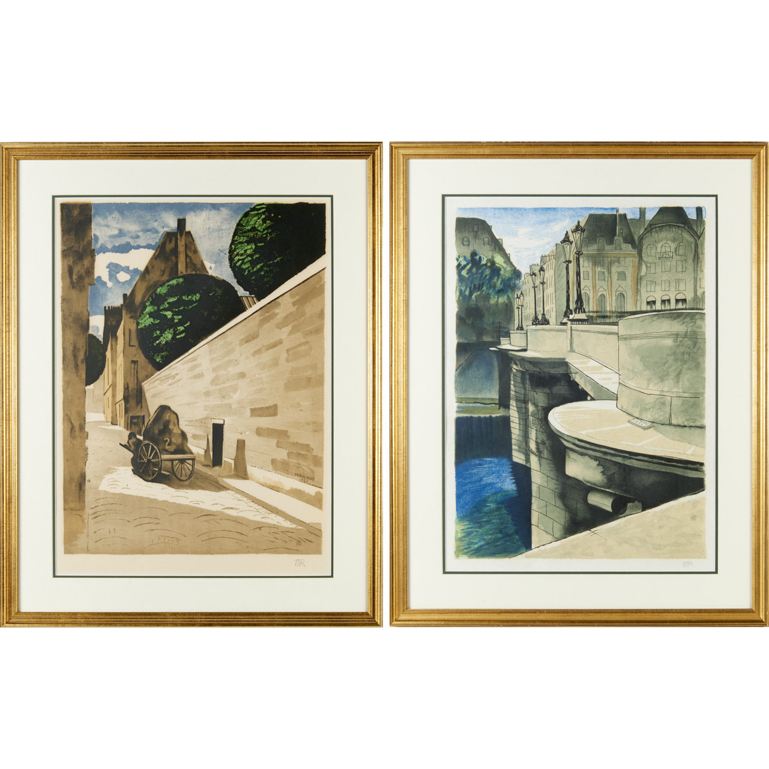 MAN RAY, PAIR COLOR LITHOGRAPHS,