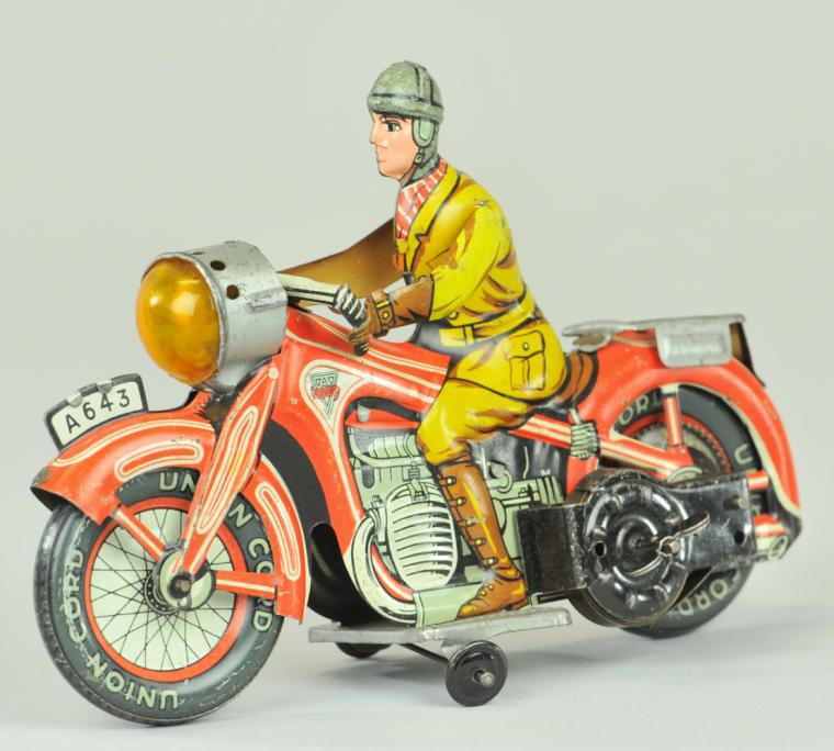 MAN RIDING MOTORCYCLE Arnold