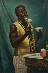 'MAN SHAVING', V. BOUN (20TH C