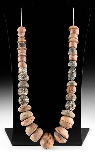 MANABI POTTERY SPINDLE WHORL BEAD