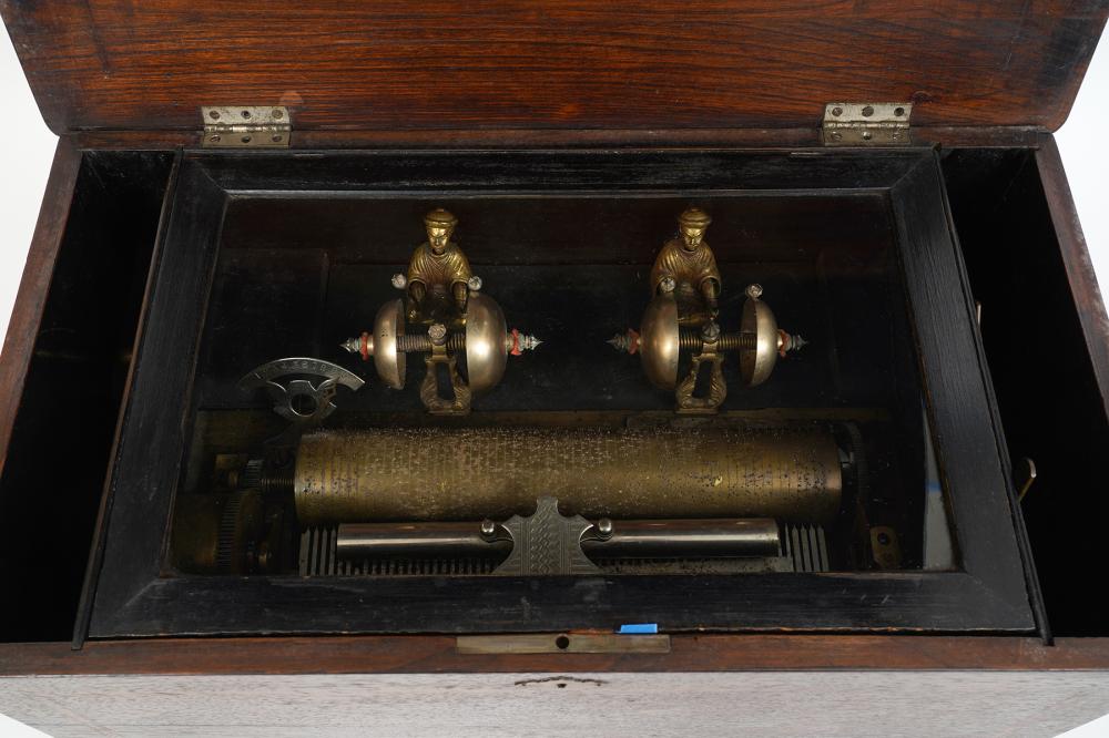 MANDARIN ANTIQUE ROSEWOOD MUSIC BOX