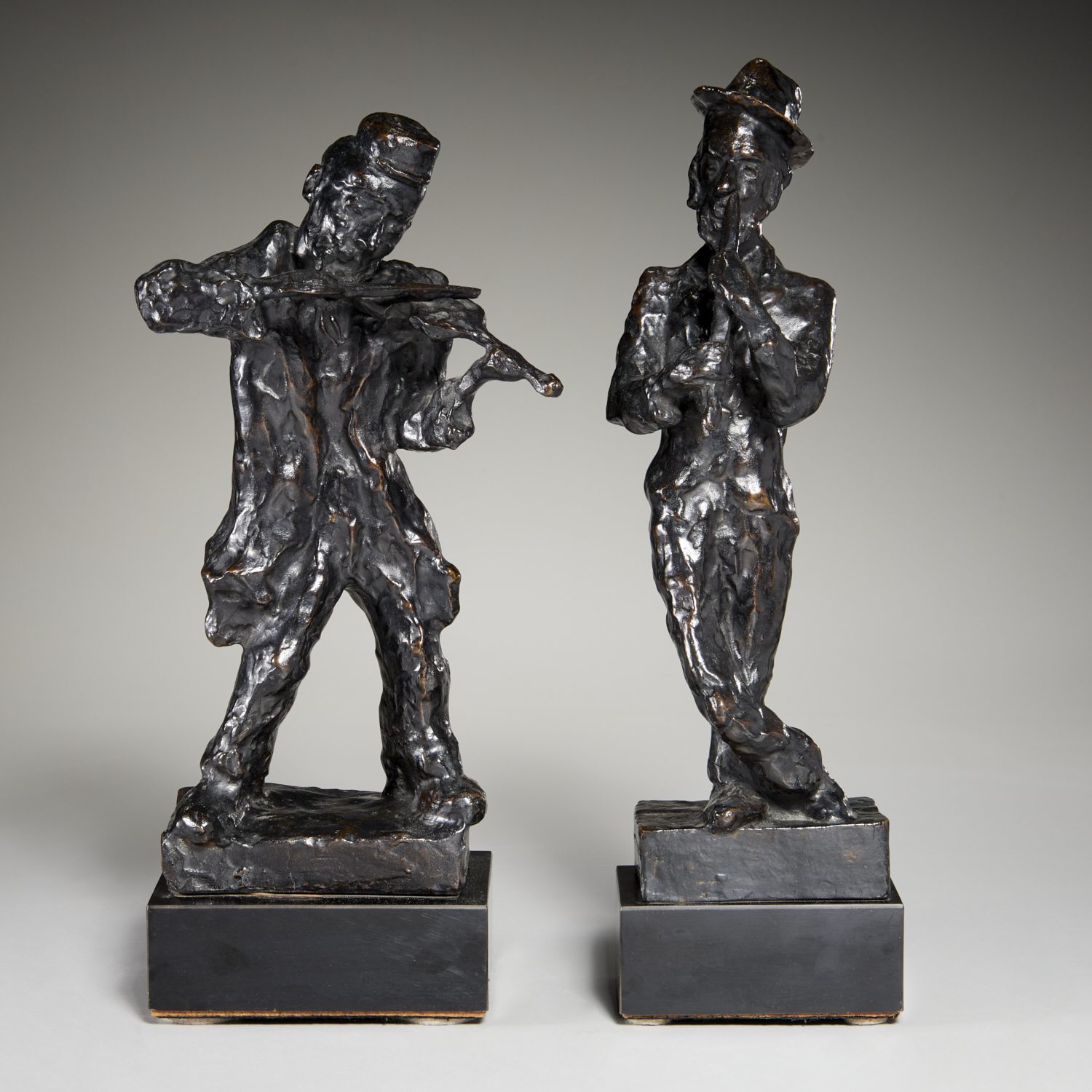MANE KATZ, PAIR DARK PATINATED