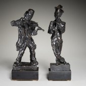 MANE KATZ, PAIR DARK PATINATED