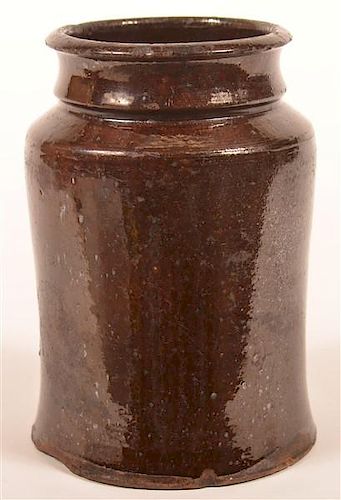 MANGANESE GLAZED REDWARE CANNING