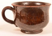 MANGANESE GLAZED REDWARE POTTE