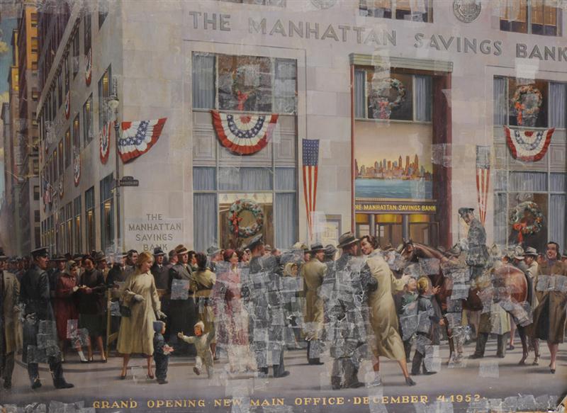 MANHATTAN SAVINGS BANK Oil on