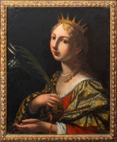 MANNER OF GUIDO RENI ST. CATHE