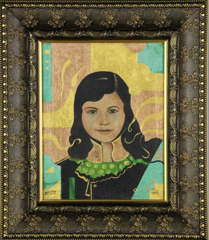 Manner Of Gustav Klimt Oil & Gold