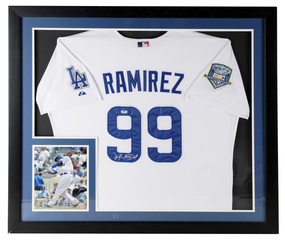 MANNY RAMIREZ JERSEYframed; with
