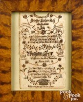 MANOR TOWNSHIP ARTIST, FRAKTUR