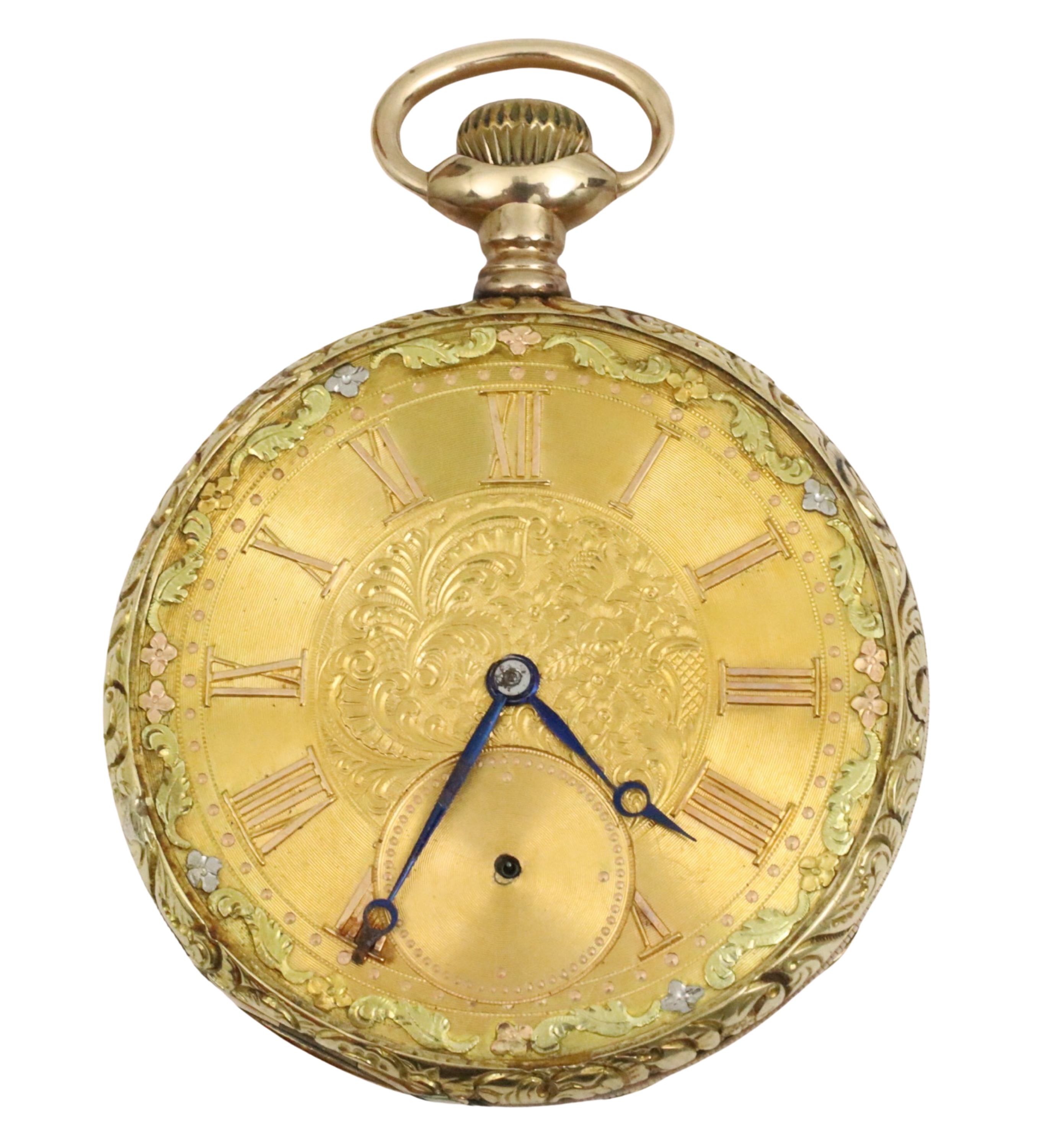 MAN'S 18K YG 2" POCKET WATCH