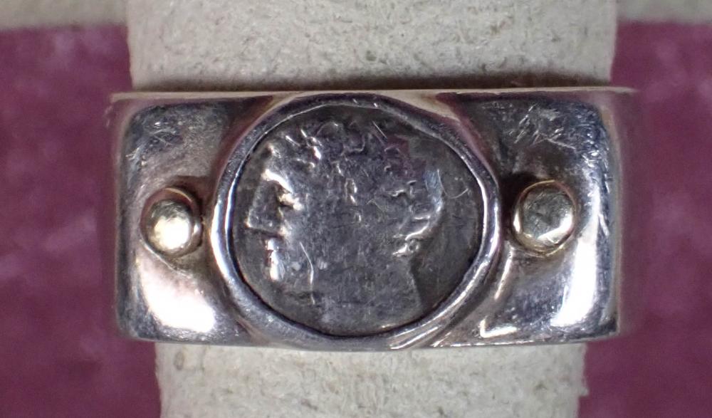 MAN'S ANCIENT GREEK COIN AND