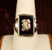 MAN'S BLACK ONYX AND YELLOW GO