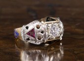 MAN'S DIAMOND AND GOLD MASONIC