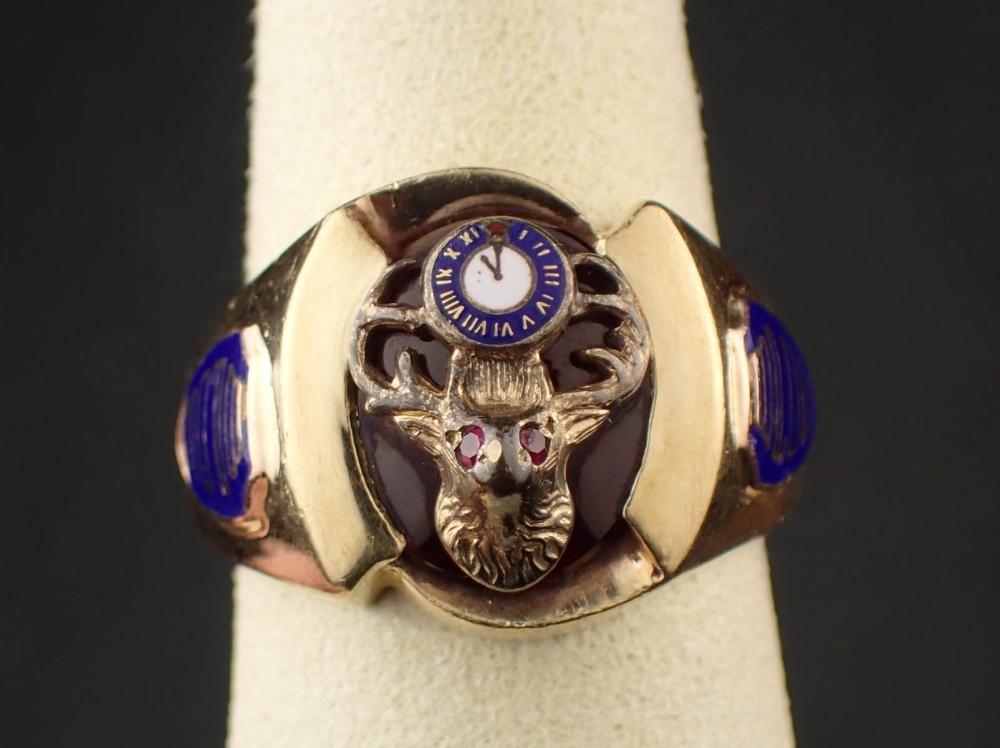 MAN'S ELKS LODGE BPOE YELLOW GOLD