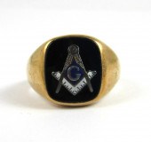 MAN'S GOLD MASONIC RINGMAN'S G