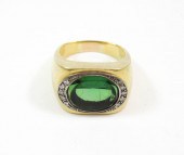 MAN'S GREEN TOURMALINE AND EIG