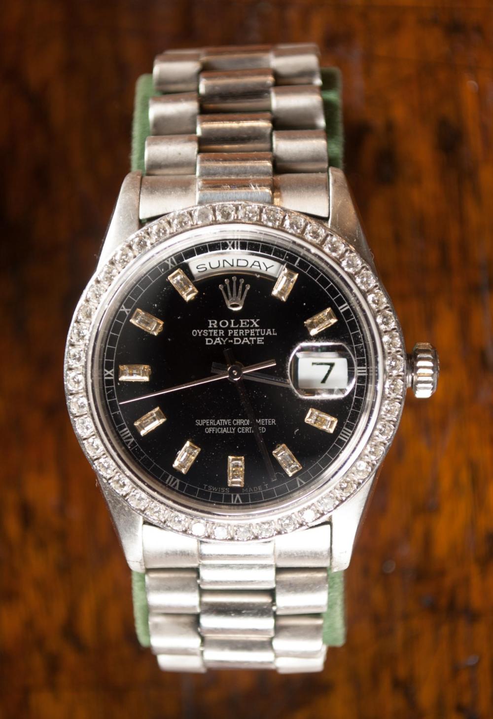 MAN'S ROLEX DIAMOND PLATINUM OYSTER