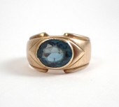 MAN'S TEAL SPINEL AND YELLOW G