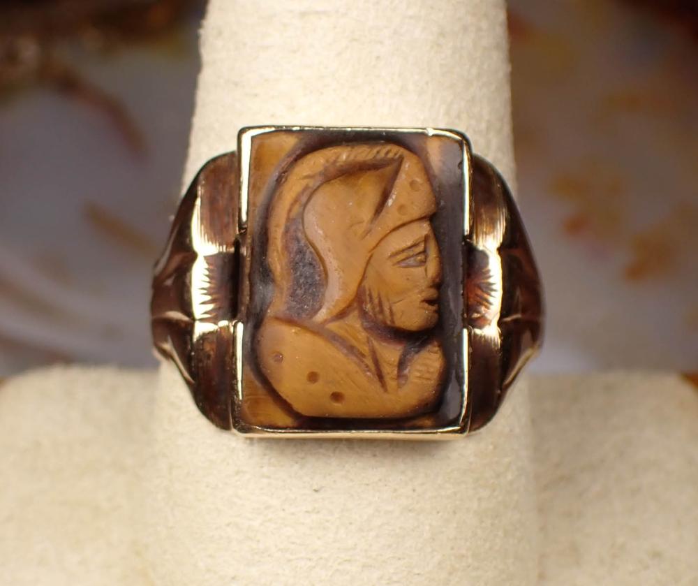 MAN'S VINTAGE TIGER'S EYE AND