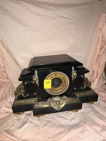 MANTLE CLOCK, FANCY, MARBLE WITH