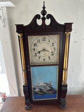 MANTLE CLOCK, TIN DIAL MARKED