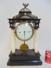 MANTLE CLOCK WITH EBONIZED CAS