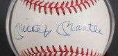 MANTLE MAYS SNIDER SIGNED BASE