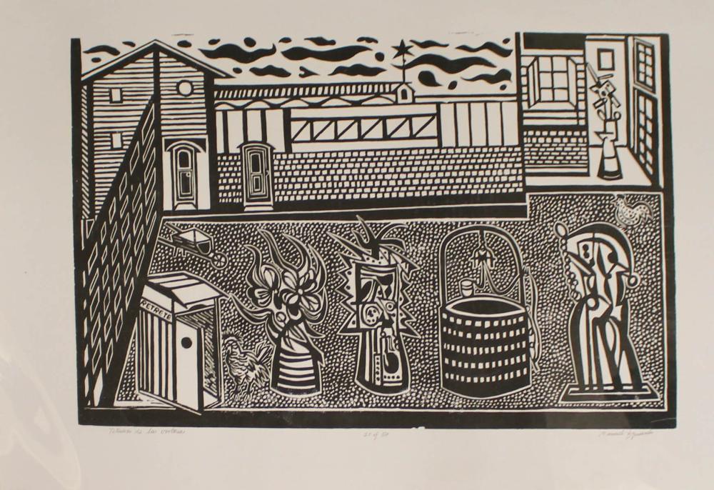 MANUAEL IZQUIERDO WOODBLOCK