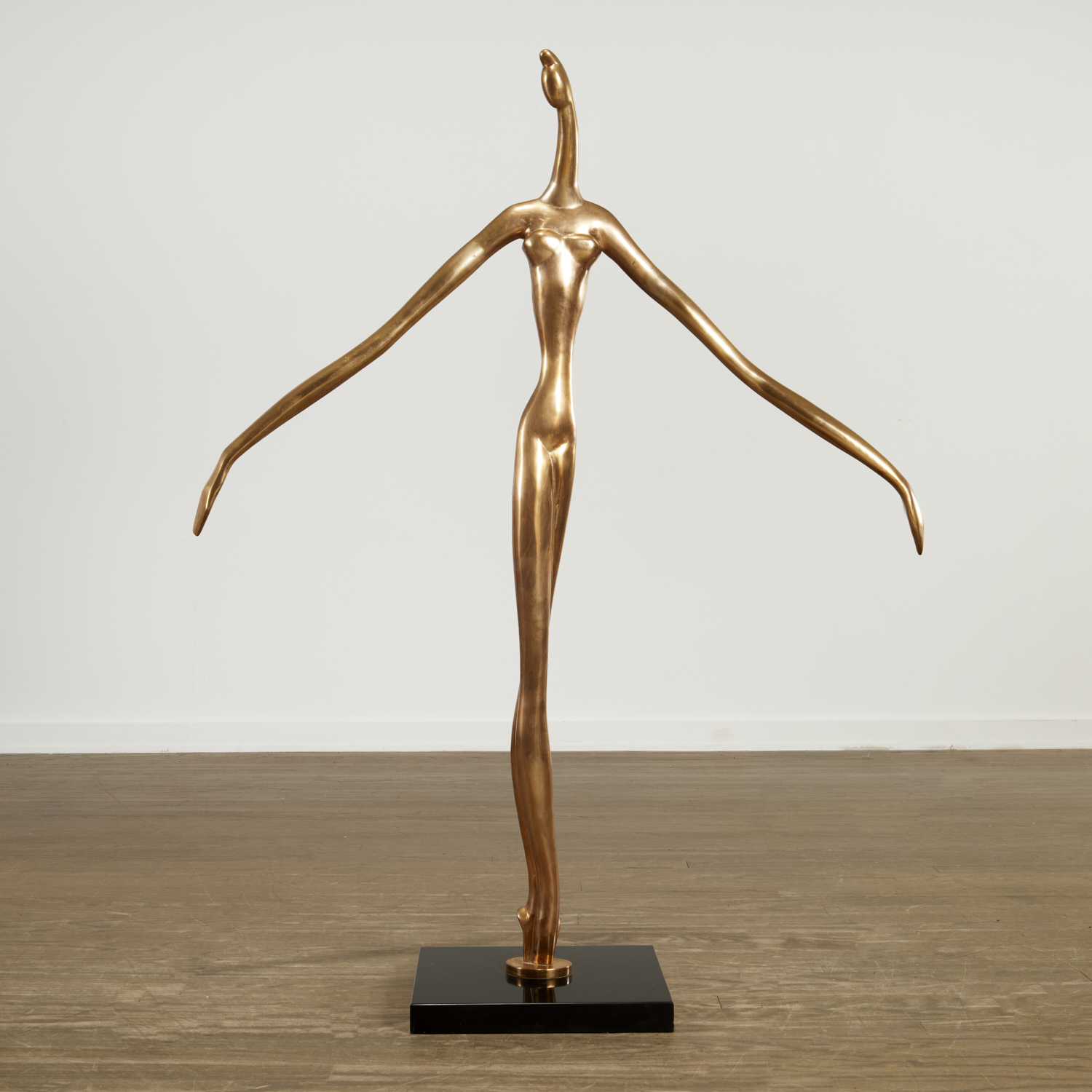 MANUEL CARBONELL, LARGE GILT BRONZE